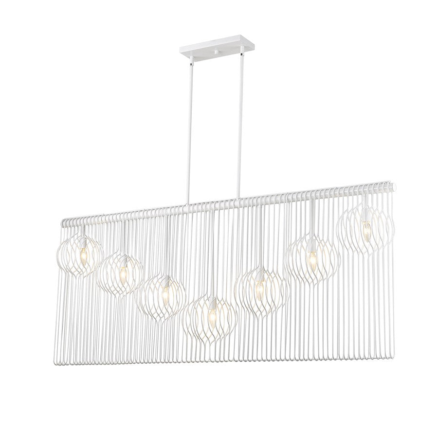 Z-Lite Contour Island/Billiard, White, Gloss White