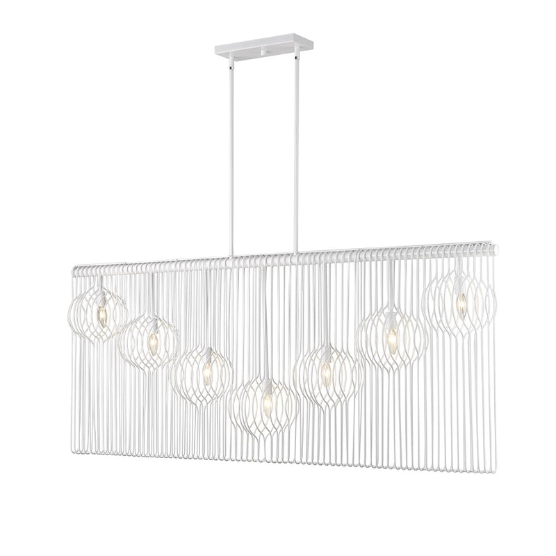 Z-Lite Contour Island/Billiard, White, Gloss White