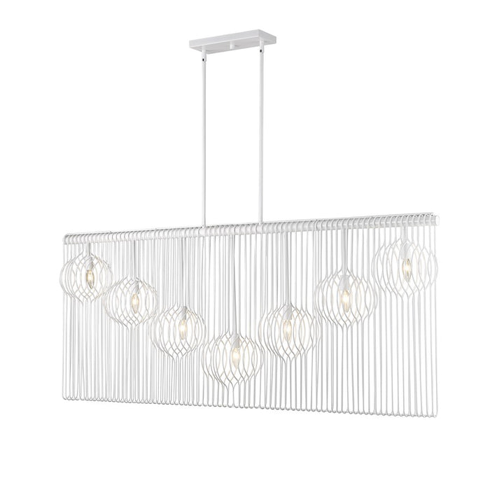 Z-Lite Contour Island/Billiard, White, Gloss White