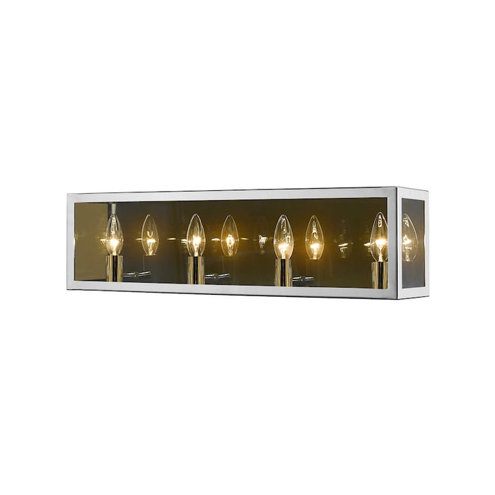 Z-Lite Infinity 4 Light Vanity, Chrome/Smoke