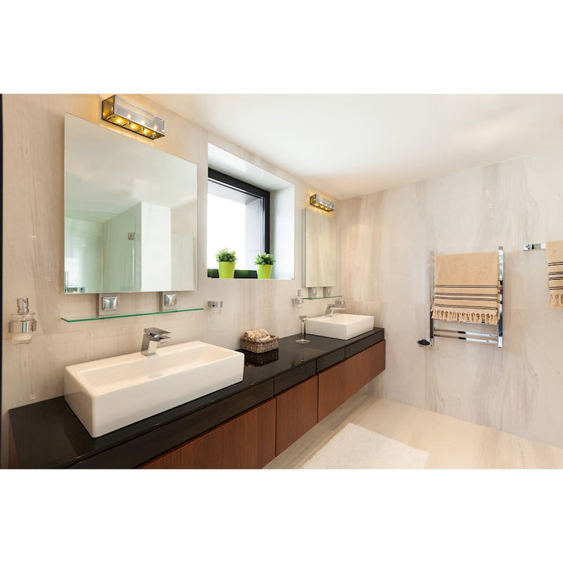 Z-Lite Infinity 4 Light Vanity, Chrome/Smoke
