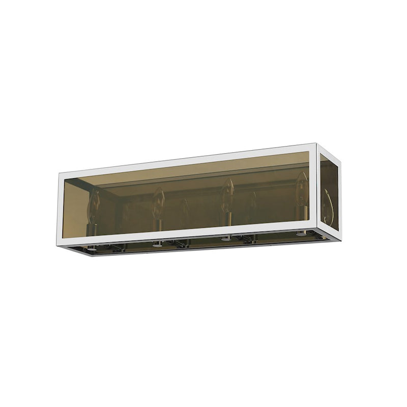 Z-Lite Infinity 4 Light Vanity, Chrome/Smoke
