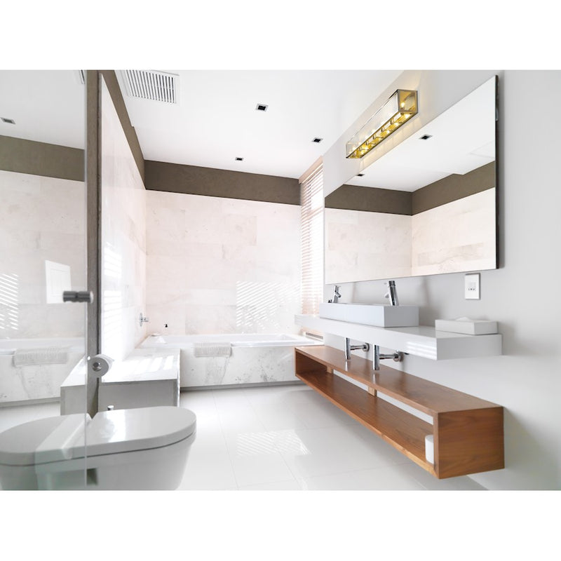 Z-Lite Infinity 7 Light Vanity, Chrome/Smoke