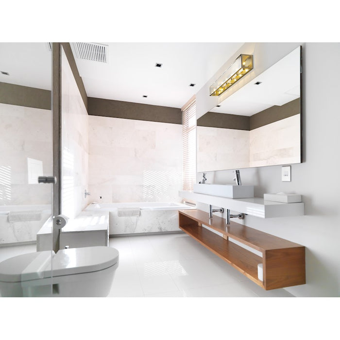 Z-Lite Infinity 7 Light Vanity, Chrome/Smoke