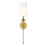 Z-Lite Emily 1 Light 6" Wall Sconce, Rubbed Brass/White