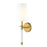 Z-Lite Mila 1 Light 19.5" Wall Sconce, Rubbed Brass/White