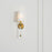 Z-Lite Mila 1 Light 19.5" Wall Sconce, Rubbed Brass/White