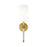 Z-Lite Avery 1 Light 19" Wall Sconce, Rubbed Brass/White