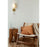 Z-Lite Avery 1 Light 19" Wall Sconce, Rubbed Brass/White