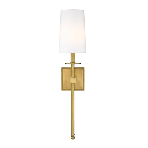Z-Lite Camila 1 Light 7" Wall Sconce, Rubbed Brass/White