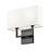 Z-Lite Saxon 2 Light 4" Wall Sconce, Matte Black/White