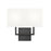 Z-Lite Saxon 2 Light 4" Wall Sconce, Matte Black/White
