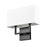 Z-Lite Saxon 2 Light 4" Wall Sconce, Matte Black/White