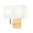 Z-Lite Saxon 2 Light 4" Wall Sconce, Olde Brass/White - 815-2S-OBR
