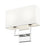 Z-Lite Saxon 2 Light 4" Wall Sconce, Polished Nickel/White