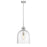 Z-Lite Pearson 1 Light 12" Chandelier, Brushed Nickel/Clear Seedy