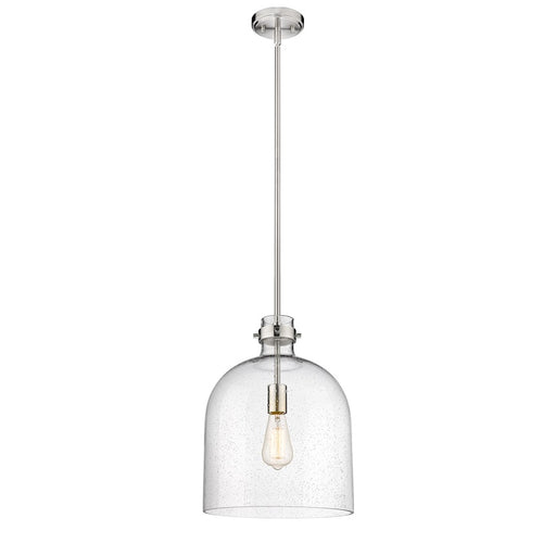 Z-Lite Pearson 1 Light 12" Chandelier, Brushed Nickel/Clear Seedy