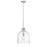 Z-Lite Pearson 1 Light 12" Chandelier, Brushed Nickel/Clear Seedy
