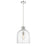 Z-Lite Pearson 1 Light 12" Chandelier, Polished Nickel/Clear Seedy