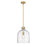 Z-Lite Pearson 1 Light 12" Chandelier, Rubbed Brass/Clear Seedy - 817-12RB