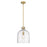 Z-Lite Pearson 1 Light 12" Chandelier, Rubbed Brass/Clear Seedy