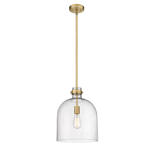 Z-Lite Pearson 1 Light 12" Chandelier, Rubbed Brass/Clear Seedy