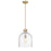 Z-Lite Pearson 1 Light 12" Chandelier, Rubbed Brass/Clear Seedy