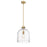 Z-Lite Pearson 1 Light 12" Chandelier, Rubbed Brass/Clear Seedy