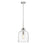 Z-Lite Pearson 1 Light 9.5" Chandelier, Brushed Nickel/Clear Seedy