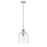 Z-Lite Pearson 1 Light 9.5" Chandelier, Brushed Nickel/Clear Seedy
