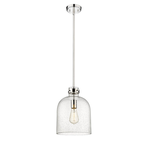 Z-Lite Pearson 1 Light 9.5" Chandelier, Polished Nickel/Clear Seedy