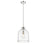 Z-Lite Pearson 1 Light 9.5" Chandelier, Polished Nickel/Clear Seedy