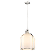 Z-Lite Pearson 1 Light 12.25" Chandelier, Brushed Nickel/White Opal - 818-12BN