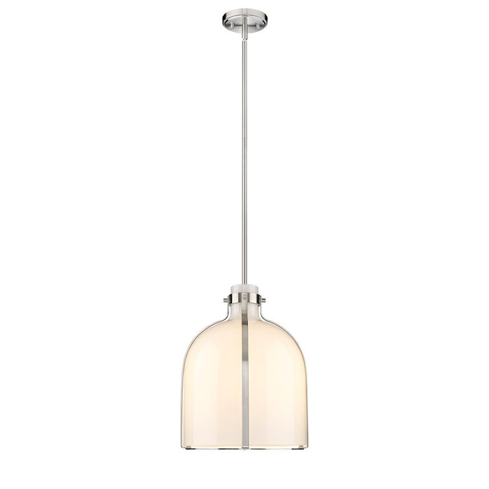 Z-Lite Pearson 1 Light 12.25" Chandelier, Brushed Nickel/White Opal