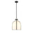 Z-Lite Pearson 1 Light 12.25" Chandelier, Matte Black/White Opal