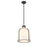 Z-Lite Pearson 1 Light 12.25" Chandelier, Matte Black/White Opal