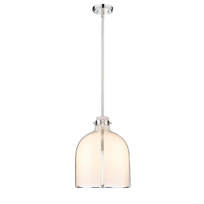 Z-Lite Pearson 1 Light 12.25" Chandelier, Polished Nickel/White Opal