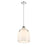 Z-Lite Pearson 1 Light 12.25" Chandelier, Polished Nickel/White Opal