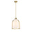 Z-Lite Pearson 1 Light 12.25"Chandelier, Rubbed Brass/White Opal