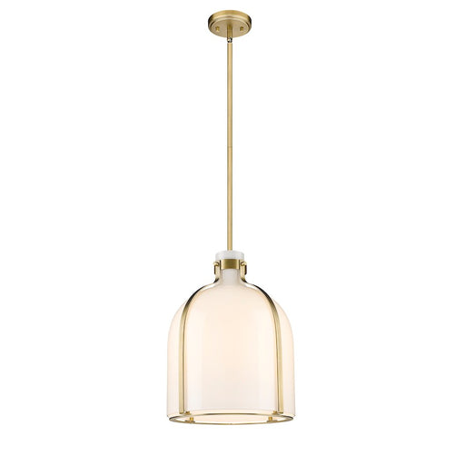 Z-Lite Pearson 1 Light 12.25"Chandelier, Rubbed Brass/White Opal
