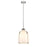 Z-Lite Pearson 1 Light 9.75" Chandelier, Brushed Nickel/White Opal - 818-9BN