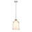 Z-Lite Pearson 1 Light 9.75" Chandelier, Brushed Nickel/White Opal