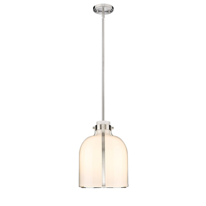 Z-Lite Pearson 1 Light 9.75" Chandelier, Brushed Nickel/White Opal
