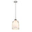 Z-Lite Pearson 1 Light 9.75" Chandelier, Brushed Nickel/White Opal