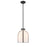 Z-Lite Pearson 1 Light 9.75" Chandelier, Matte Black/White Opal