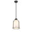 Z-Lite Pearson 1 Light 9.75" Chandelier, Matte Black/White Opal