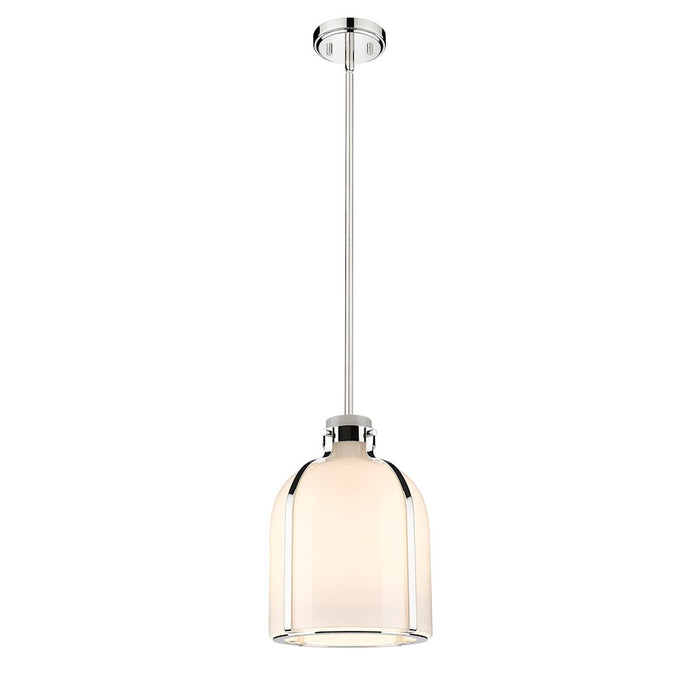 Z-Lite Pearson 1 Light 9.75" Chandelier, Polished Nickel/White Opal - 818-9PN
