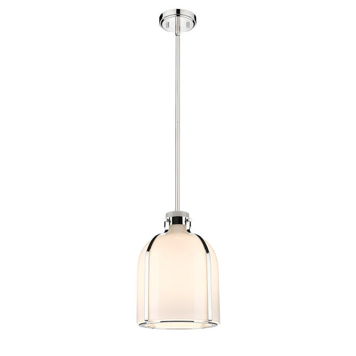 Z-Lite Pearson 1 Light 9.75" Chandelier, Polished Nickel/White Opal