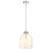 Z-Lite Pearson 1 Light 9.75" Chandelier, Polished Nickel/White Opal