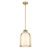 Z-Lite Pearson 1 Light 9.75" Chandelier, Rubbed Brass/White Opal - 818-9RB